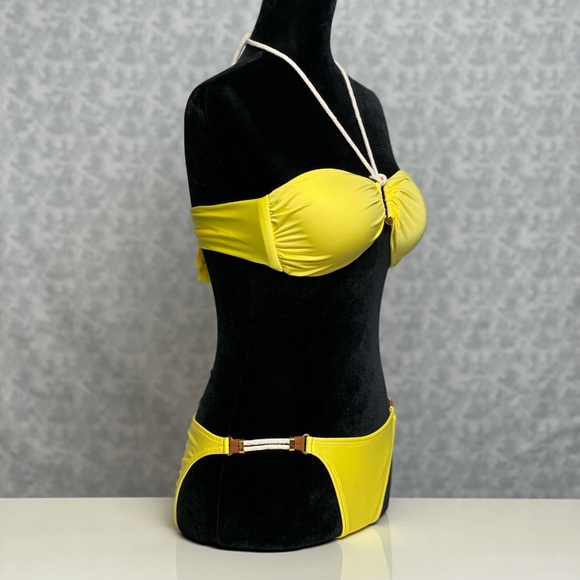 Vix Cozumel bandeau and full bottom 2 piece bikini set. NWT. Cozumel yellow - Picture 2 of 9